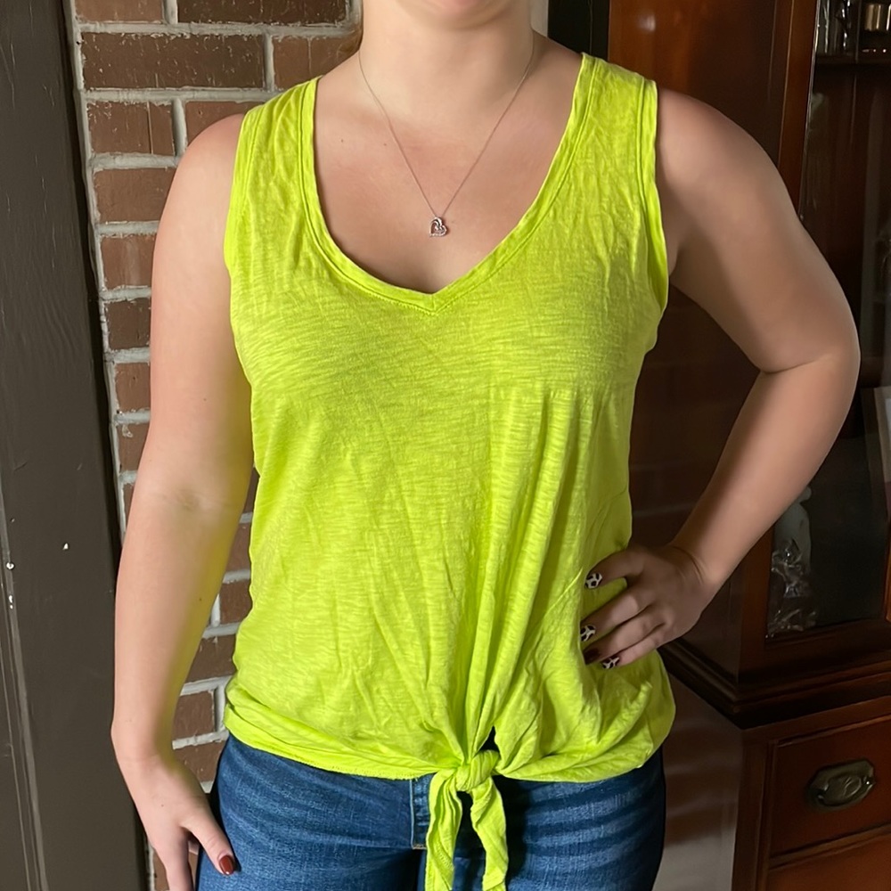 Green tank top